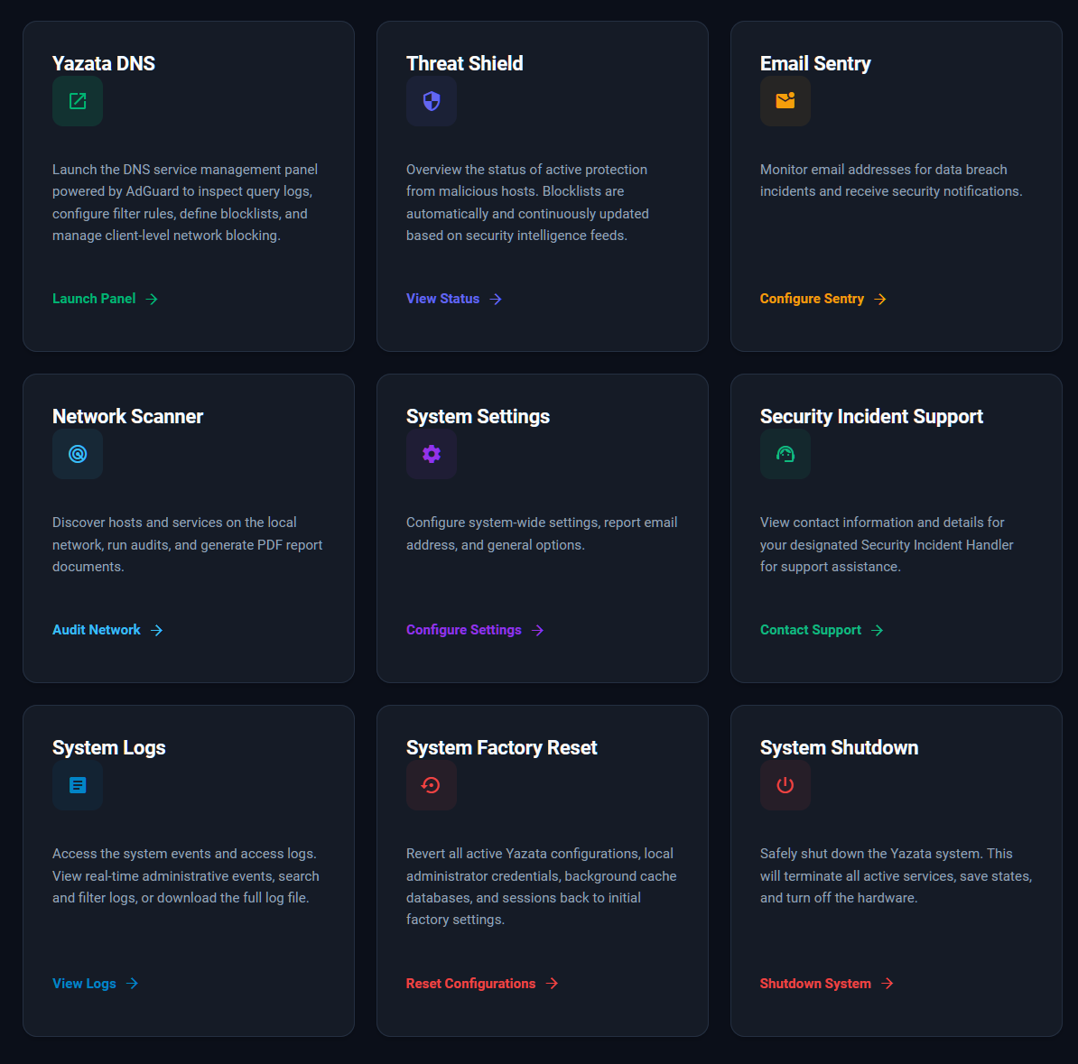 Yazata administrator‑dashboard